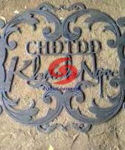 Hoa văn chữ trang trí cắt laser 3ly